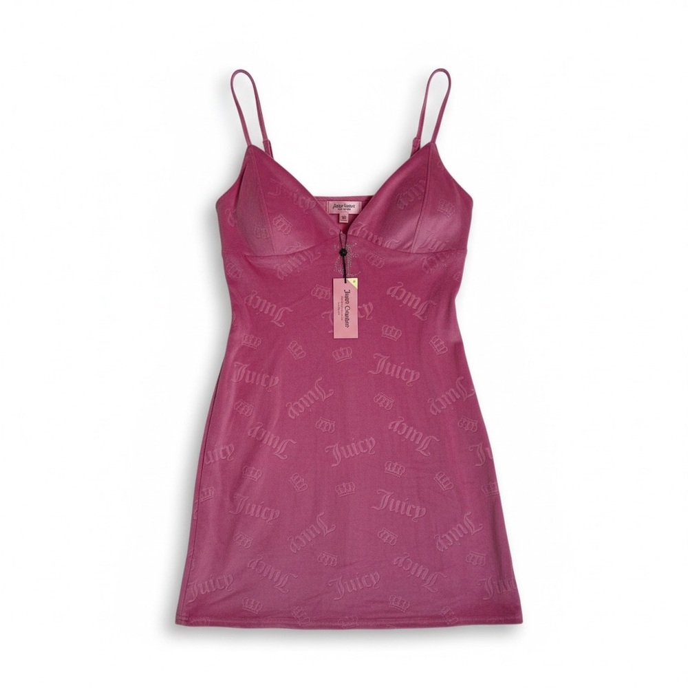 New women’s Juicy Couture Pink Slip velvet Dress size medium